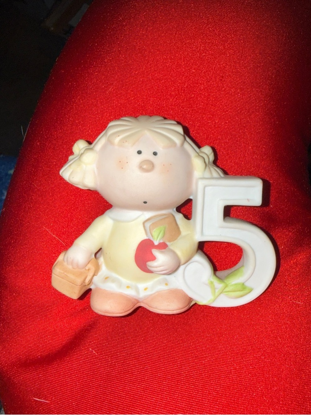 Bumpkins Birthday Cake Topper Five Year Old Girl from the 80’s Vtg